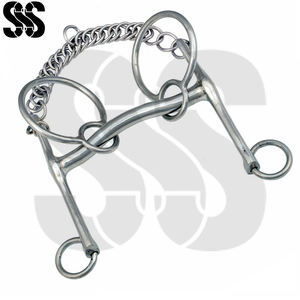 Embouchure en acier inoxydable pour mors de dressage, chaîne de bridage, mors de dressage à faible pression pour chevaux sensibles, contrôle à double action - Product Image 2