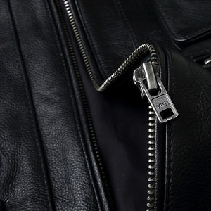 Venta de chaqueta de cuero de motocicleta de alta calidad, chaqueta elegante personalizada para hombres, nueva chaqueta de cuero con cremallera - Product Image 4