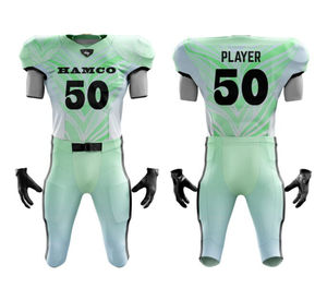 Camiseta deportiva de uniforme de fútbol americano con diseño de bandera americana sublimada completa personalizada con el nombre del jugador - Product Image 3