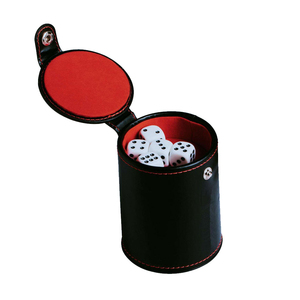 Gobelet à dés en cuir personnalisé en gros pour usine – Ensemble de gobelets à dés en cuir PU doublés de feutre silencieux avec dés - Product Image 6