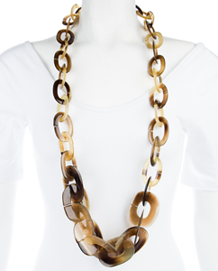 Collar de cuerno de buey de búfalo ecológico para mujer con cadenas de perlas, joyería de moda para bodas y fiestas, regalo para niñas - Product Image 5