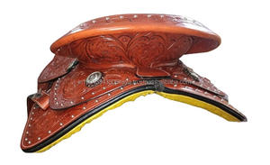 Ensemble de performance de selle de cheval de course et de plaisir en cuir occidental fabriqué à la main pour l'équitation - Product Image 6