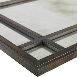 กระจกติดผนังทรงสี่เหลี่ยมผืนผ้าสีบรอนซ์แบบเรียบง่าย เหมาะสำหรับใช้ในบ้าน โรงแรม อพาร์ตเมนต์ ห้องนั่งเล่น ห้องนอน ทางเดิน ตกแต่งผนัง ใช้เป็นกระจกแต่งตัว - Product Image 2