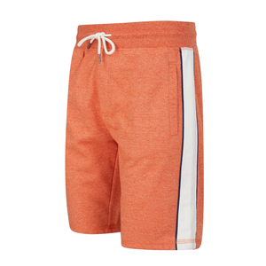 Nuevos pantalones cortos de lana de algodón naranja para hombre con rayas con cordón elástico Jogging Gym Lounge Joggers pantalones cortos de verano - Product Image 1