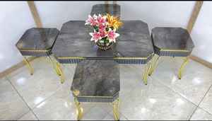 Table basse en métal convertible de style simple et moderne pour l'atelier de bureau à domicile ou les meubles de salon à usage de bar à domicile - Product Image 6