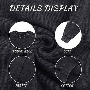 เสื้อสเวตเชิ้ตย้อมสีแบบแอซิดวอชสำหรับผู้ชาย ปี 2026 เนื้อผ้านุ่ม สวมใส่สบาย เหมาะสำหรับใส่ลำลอง ออกกำลังกาย และสไตล์ชุดประจำวัน - Product Image 6