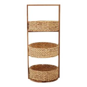Décoration intérieure 3 niveaux carrés meilleure vente plateau de rangement support rotin jute matériel hôtel utiliser panier - Product Image 3