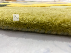 พรมปูพื้นขนปุยหญ้าหลากสีขนาดใหญ่หลากสีสำหรับฤดูใบไม้ผลิ3D พรมขนนุ่มพรมขนแกะสำหรับบ้านรูปทรงที่ไม่สม่ำเสมอสำหรับคอทเทจ - Product Image 4