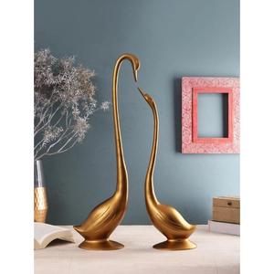 Decoración de la boda Golden Duck Sculpturen Accent Birds Figura Central Artículos Decoración para el hogar Latón Lujo Par de objetos de patos - Product Image 2