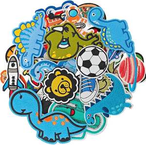 Patchs brodés personnalisés de haute qualité tissu sergé Chenille en vente vêtements thermocollants de créateur de sport - Product Image 4