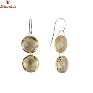 Pendientes colgantes de piedras preciosas de cuarzo limón de Plata de Ley 925 de alta calidad para bodas, fiestas o regalos - Product Image 2