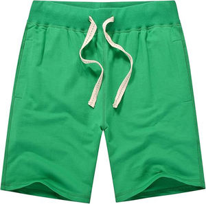 Shorts en molleton de coton pour hommes, texture douce, taille élastique, décontracté, été, détente, vêtements de sport - Product Image 2