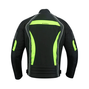 Diseño personalizado negro Hi-Vis amarillo chaqueta de moto a prueba de viento para los hombres Touring protección impermeable motocicleta chaquetas textiles - Product Image 2