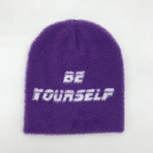 Gorros de invierno personalizados de alta calidad Nueva llegada al aire libre Skull Mohair Fade Chunky Sombreros para hombres y mujeres Mantener caliente - Product Image 5