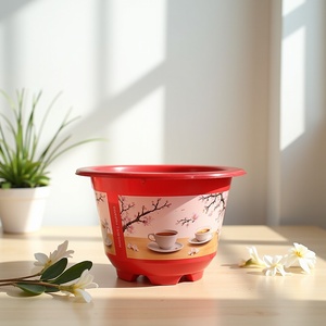 Pots de fleurs et jardinières en forme de cloche inspirés de la décoration de la maison asiatique Accessoires de jardin élégants pour l'utilisation du sol en plastique - Product Image 2