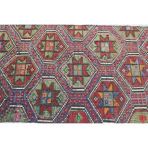 Tapis vintage 2,9x5,2 pieds, tapis turc d'appoint, tapis oriental en laine rouge - Product Image 5