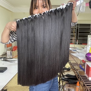 Hot Sell Virgin Remy Vietnamese Double Drawn Bone Straight Raw <b>Hair</b> Bundles 12A Cuticle Aligned Natural <b>Color</b> Silky Machine - Product Image 6
