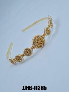 Rajputi Hair Band Diseñador Joyería étnica para mujeres Ideal para bodas nupciales, fiestas y ocasiones festivas Venta al por mayor de alta calidad - Product Image 2