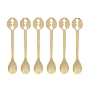 Ensemble de cuillères à couverts fantaisie en laiton de qualité supérieure de 6 pièces Fabricant Grossiste Vente directe d'usine - Product Image 1