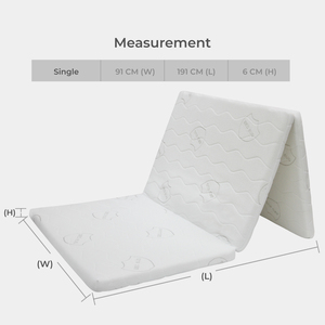 Goodnite Pliable Smart Matelas 6cm Épaisseur Extra Doux Fermeté Latex Sensation Mousse Lavable Housse Amovible Anti Beg-Bug Tissu - Product Image 5