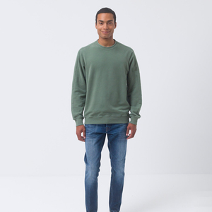 High Quality Autumn Winter 100% Cotton Men's Thickened Pullover <b>Sweatshirts</b> Solid Color Embroidered Plain Dyed <b>Sweatshirt</b> - Product Image 2
