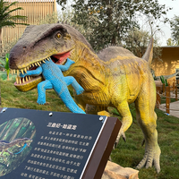 Modèle de parc animatronique en métal de modèle de dinosaure simulé robotique électrique intérieur/extérieur pour centre commercial espace public aéroport pour