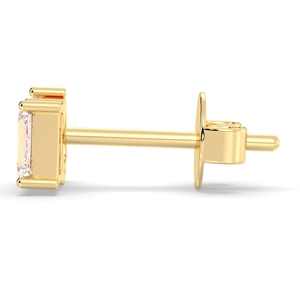 Boucles d'oreilles à visser en or massif 14K 18K avec diamant de laboratoire HPHT CVD de conception classique REYES pour femmes, bijoux exquis - Product Image 3