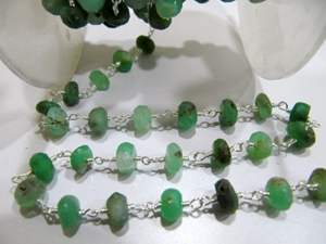 Cuentas facetadas de crisoprasa natural Rondelle, cadena Aati de 6-7mm para fabricación de joyas y cadena de Rosario - Product Image 3