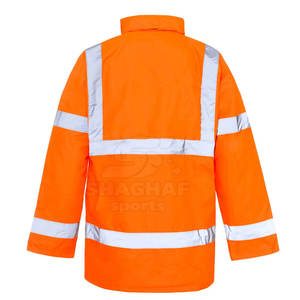 เสื้อแจ็คเก็ตนิรภัยสำหรับผู้ชาย พร้อมแถบสะท้อนแสง ดีไซน์ OEM ขายส่งคุณภาพสูง ซิปด้านหน้า รุ่น 2026 - Product Image 5
