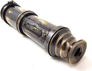 Fabricant de boîte en cuir de Spyglass de télescope antique nautique en laiton (Dollond's) décor de marin en verre d'espion tenu dans la main - Product Image 4