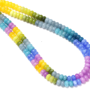 ลูกปัดควอตซ์หลากสีทรงรอนเดล: เครื่องประดับพลอยเกรด AAA ผิวเรียบ (7-8 มม.) - Product Image 4