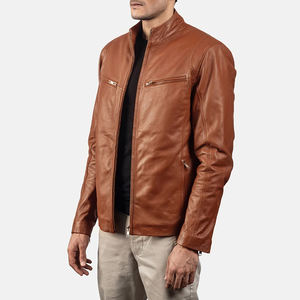 Chaqueta de Cuero para Hombre de Invierno, Venta al por Mayor, Logotipo Personalizado, Proveedor OEM, Chaquetas de Motociclista Ajustadas, Abrigos de Motociclista Baratos para Hombre - Product Image 2