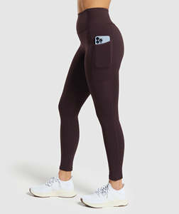 Mallas de gimnasio sin costuras de cintura alta para mujer, pantalones de Yoga de compresión con entrenamiento elástico, ropa deportiva informal, estilo sólido - Product Image 3