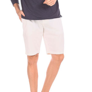 กางเกงขาสั้นลำลองสำหรับผู้ชายผ้าคอตตอนแห้งเร็วระบายอากาศได้ดีเป็นมิตรกับสิ่งแวดล้อมสไตล์สตรีทสีขาว - Product Image 2