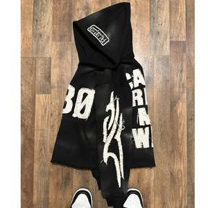 Moda NYLON FLEECE SUÉTER CON CAPUCHA y mangas largas bolsillos de costura lateral 100% algodón para hombres sudaderas con capucha - Product Image 5