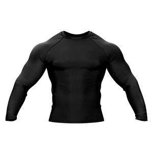 Camiseta de compresión de manga larga de fabricante de protector de erupción personalizado MMA BJJ No Gi Top Gym Fitness Base Layer OEM Fightwear proveedor - Product Image 6