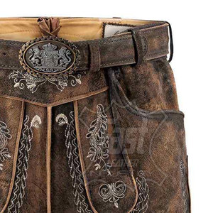 Pantalones Cortos Bávaros de Cuero Transpirable de Primera Calidad, Nuevo Diseño, Elegantes Pantalones Cortos Bávaros de Cuero para Hombre, Personalizados - Product Image 4