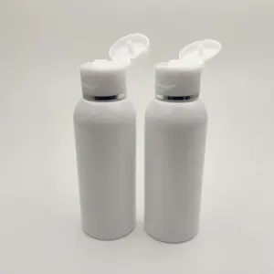 Hersteller von Flip-Top-Kappen 50 ml weiße Plastik flasche für Haustiere mit Shampoo-Flaschen deckel mit Klappdeckel