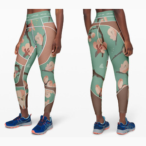 Legging Offre Spéciale femme sur mesure à vendre Legging sur mesure à bon prix Legging de sublimation 100% coton fibre de bambou - Product Image 3