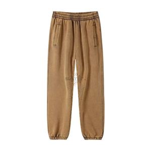 Nouveau 2025 – Pantalon de survêtement unisexe en molleton de coton écologique, coupe droite, brodé, style vintage délavé à l'acide, avec logo personnalisé – Prix abordable pour homme - Product Image 2