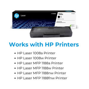 Cartouche de toner laser HP originale 166A (W1660A) compatible, haute qualité, toner noir W1660A - Product Image 4