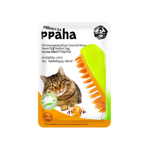 <b>Pet</b> Grooming <b>Brush</b> Comb-Soft Silicone Steam Cat and Dog Washing Tool Model 8684777102758 - Product Image 2