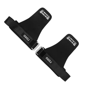 Weight Lifting Custom Logo Leather <b>Hand</b> <b>Grips</b> Weightlifting Split Leather <b>Grips</b> - Product Image 4