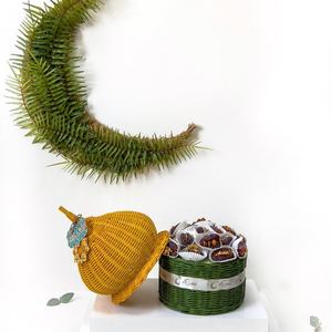 Elegant Dome Shaped <b>Ramadan</b> Rattan <b>Gift</b> <b>Box</b> With Lid For Eid Mubarak Celebration, <b>Ramadan</b> Luxury Chocolate Arrangement - Product Image 5