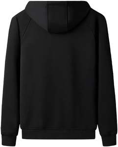 Ensemble de survêtements en molleton 2 pièces pour homme, sweat à capuche et pantalon avec impression bouffante en relief, motif uni teint pour les sports d'hiver - Product Image 4