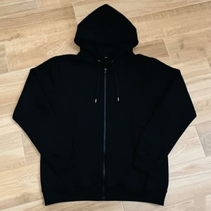 Sweat à capuche pour homme en coton 100% lourd, imprimé DTG personnalisé, avec fermeture éclair, strass, style streetwear, lavage à l'acide, patch brodé - Product Image 1