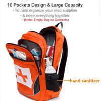 Sac à dos médical d'urgence de grande capacité Sac de traumatologie de premier intervenant de style militaire avec bandes réfléchissantes