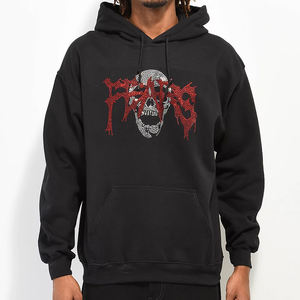 Sudadera con capucha y logotipo personalizable con diamantes de imitación de gran tamaño para hombre - Product Image 1