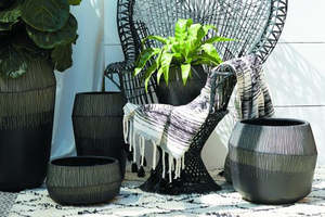 Macetas bohemias para jardín de granja moderna, jardineras para césped, cubo y jardineras vintage, Juego de 3 estilos cilíndricos - Product Image 3