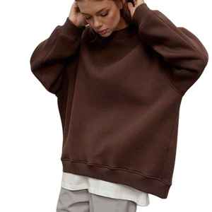 Sudadera con Capucha de Alta Calidad, Tejido de Punto 350, con Logotipo Frontal, Estilo Urbano, Holgada, Cuello Redondo, Larga, para Mujer - Product Image 6